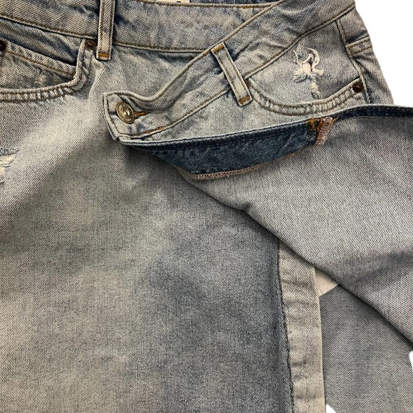 BDG Urban Outfitters Asymmetrical Denim Jean Button Criss Cross Skirt XS - Picture 5 of 8